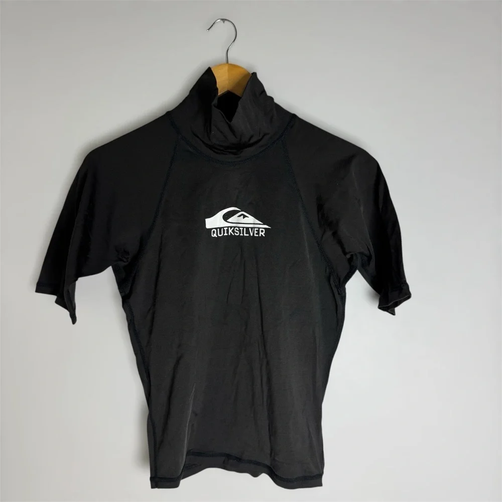 Quiksilver Black Rash Guard for Men Compression Fit Size L - Picture 1 of 9